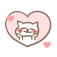 Gif animé coeur chat